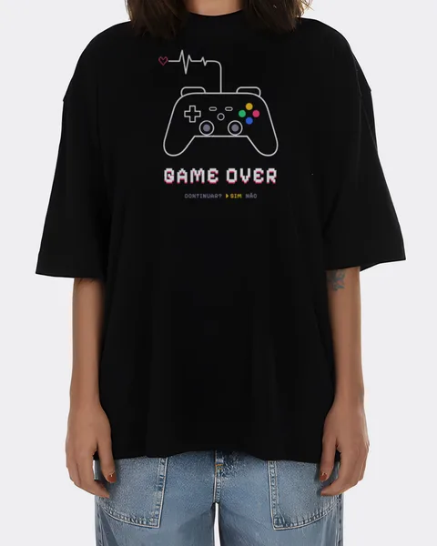Camiseta Oversized Game Over